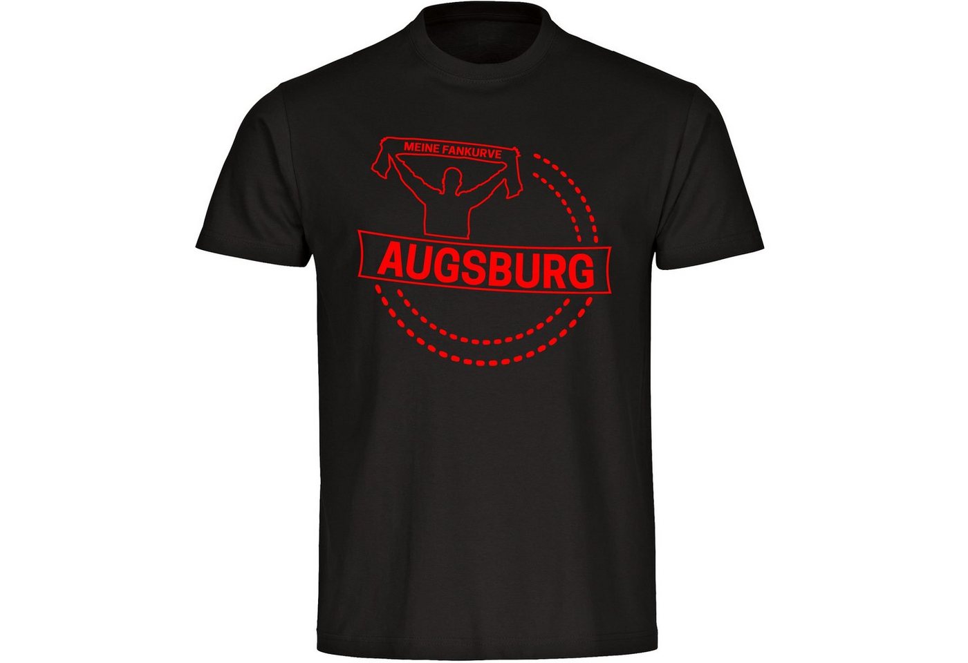 multifanshop T-Shirt Herren Augsburg - Meine Fankurve - Männer von multifanshop