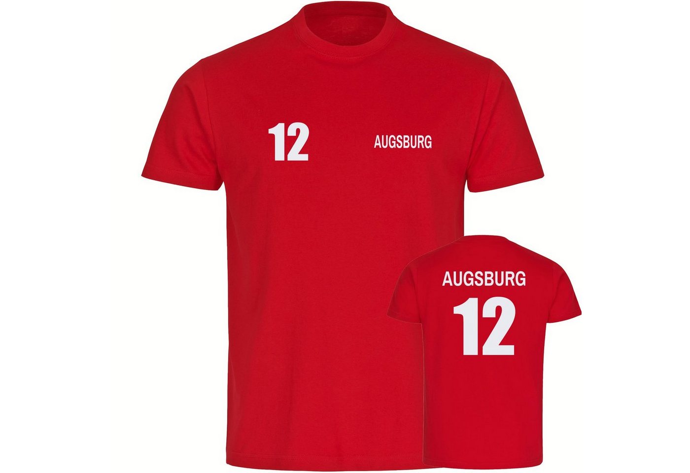 multifanshop T-Shirt Herren Augsburg - Trikot 12 - Männer von multifanshop