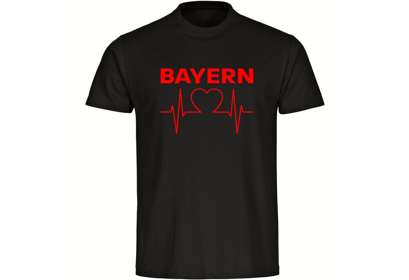 multifanshop T-Shirt Herren Bayern - Herzschlag - Männer von multifanshop