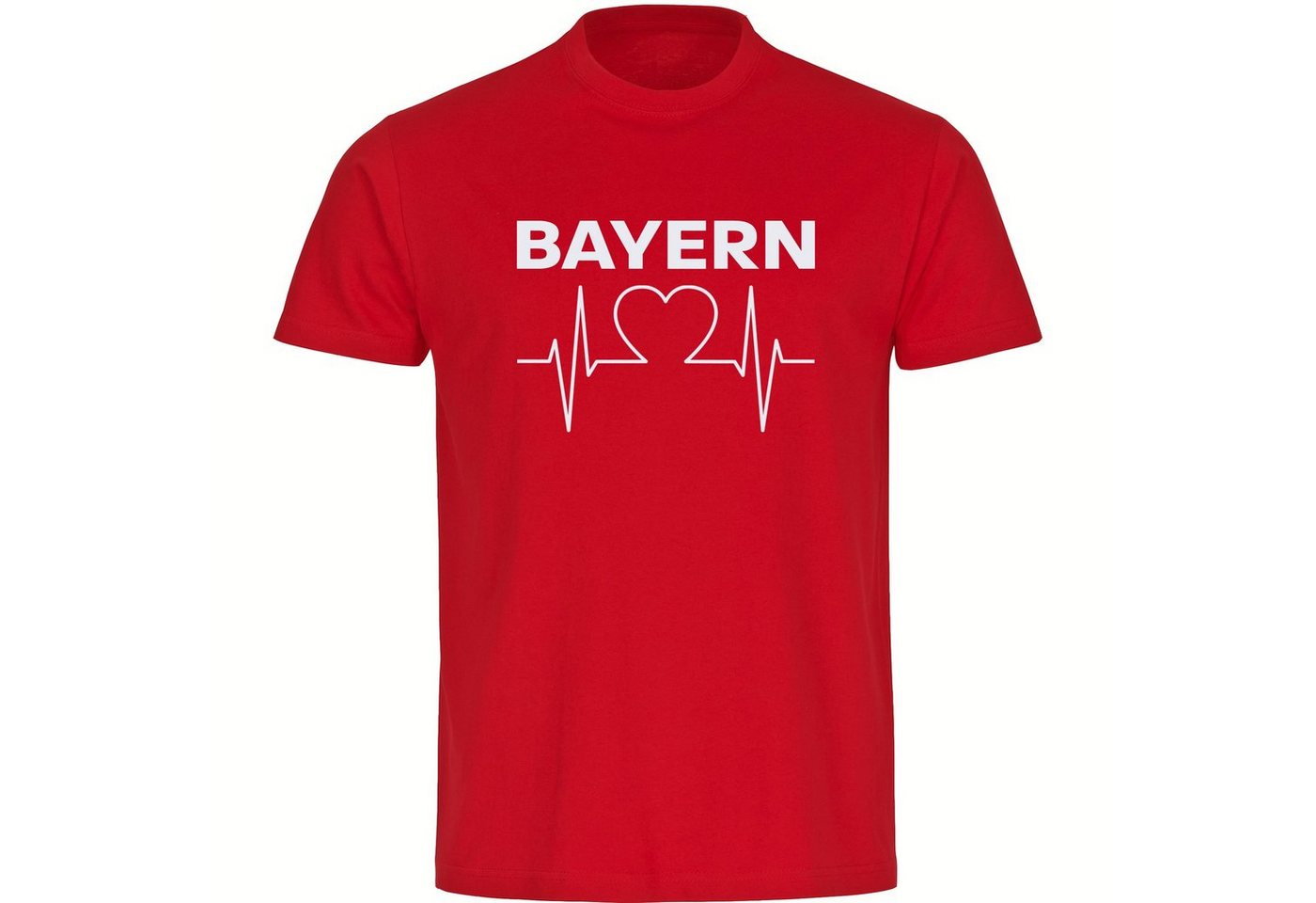 multifanshop T-Shirt Herren Bayern - Herzschlag - Männer von multifanshop