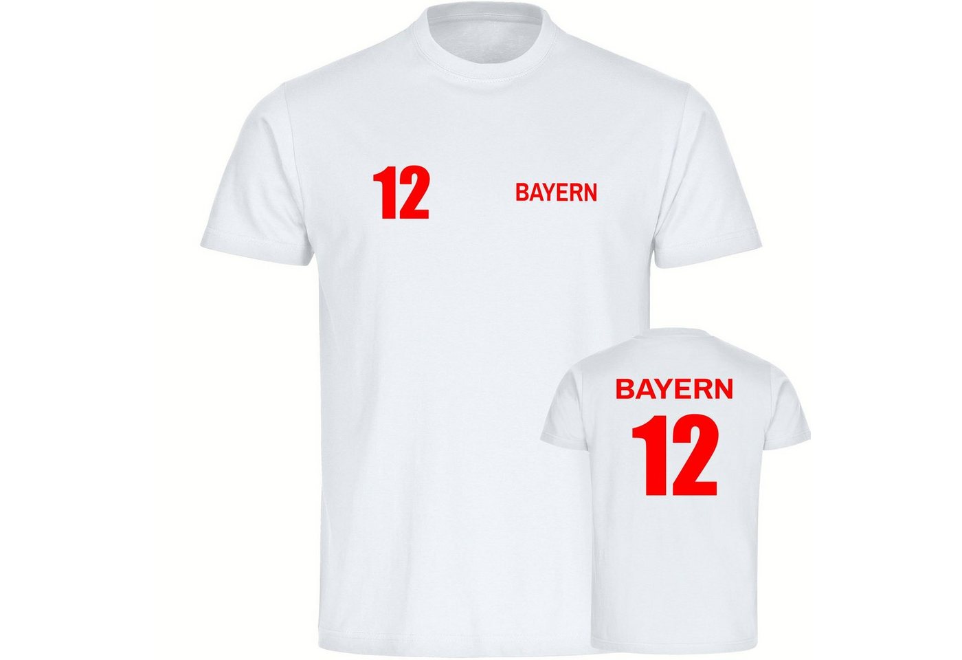 multifanshop T-Shirt Herren Bayern - Trikot 12 - Männer von multifanshop