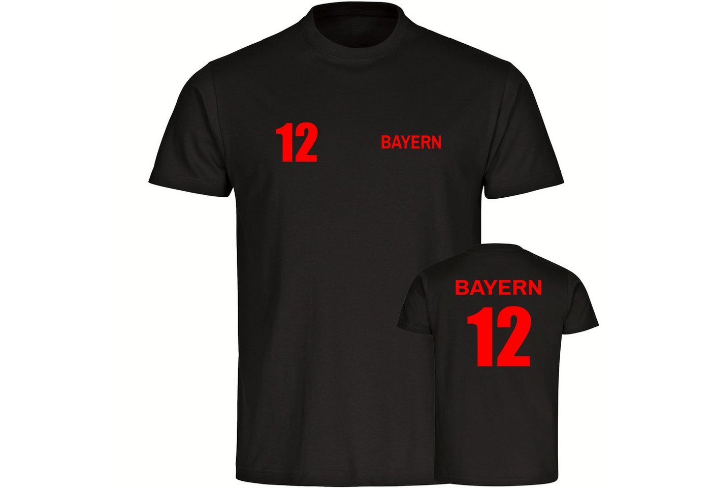 multifanshop T-Shirt Herren Bayern - Trikot 12 - Männer von multifanshop