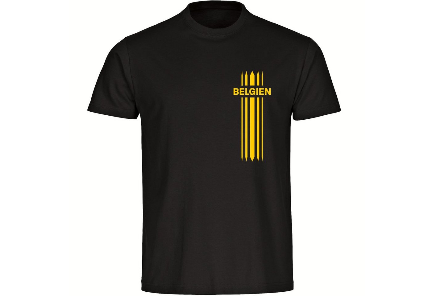 multifanshop T-Shirt Herren Belgien - Streifen - Männer von multifanshop