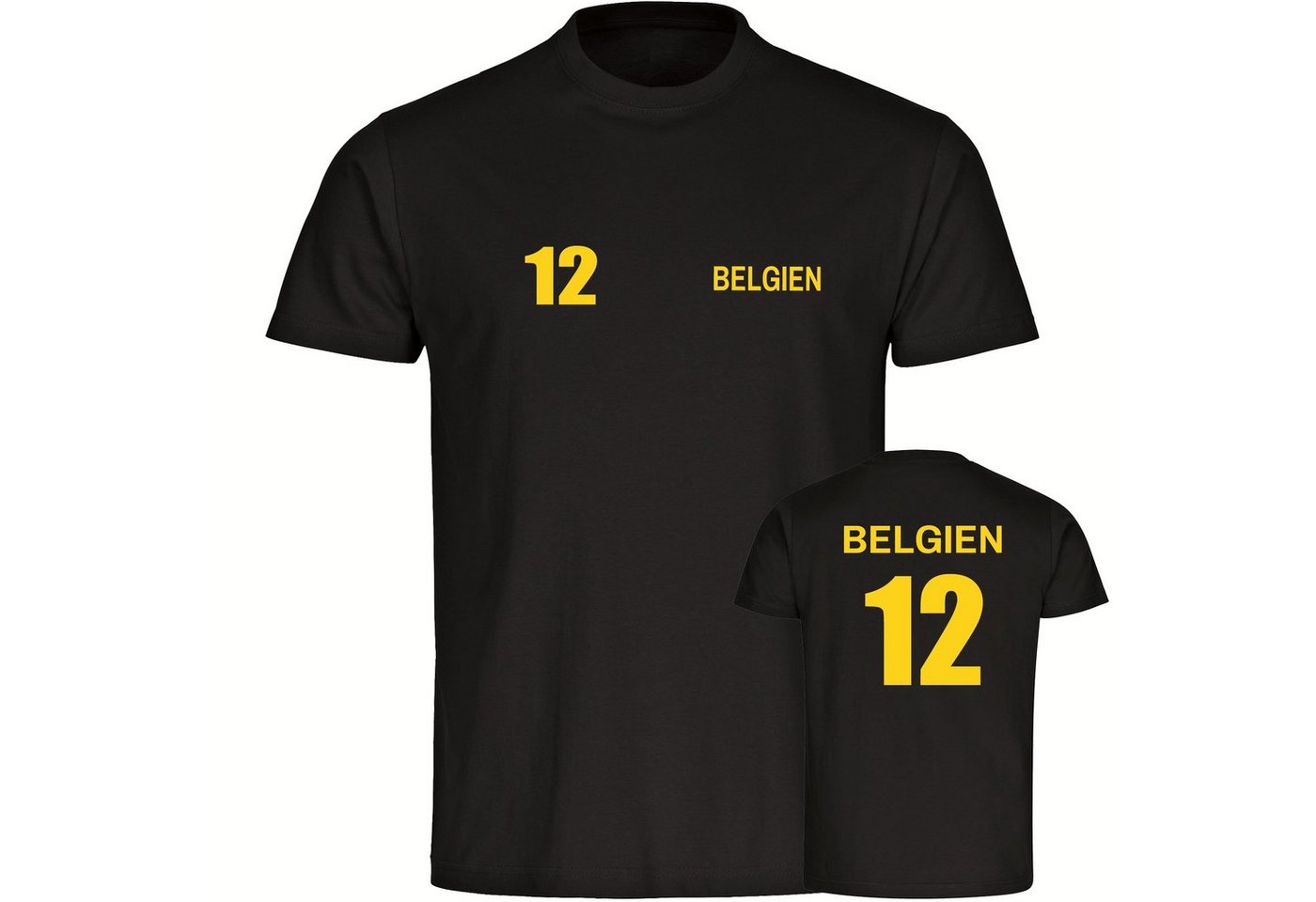 multifanshop T-Shirt Herren Belgien - Trikot 12 - Männer von multifanshop
