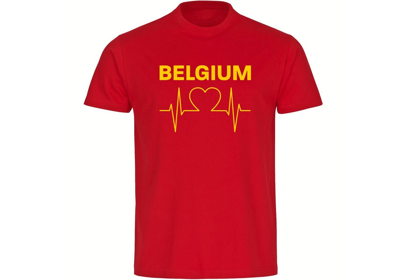 multifanshop T-Shirt Herren Belgium - Herzschlag - Männer von multifanshop