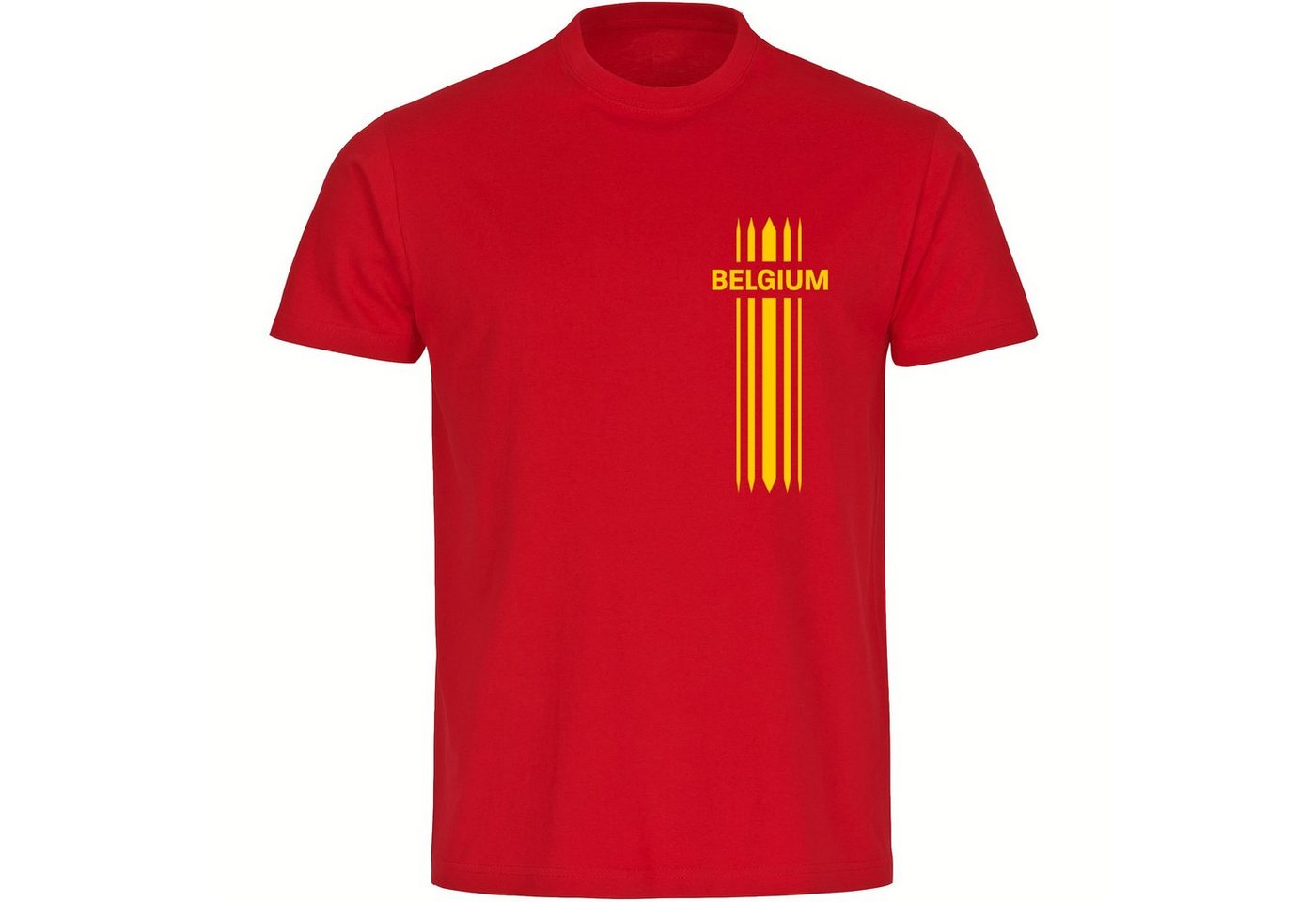 multifanshop T-Shirt Herren Belgium - Streifen - Männer von multifanshop