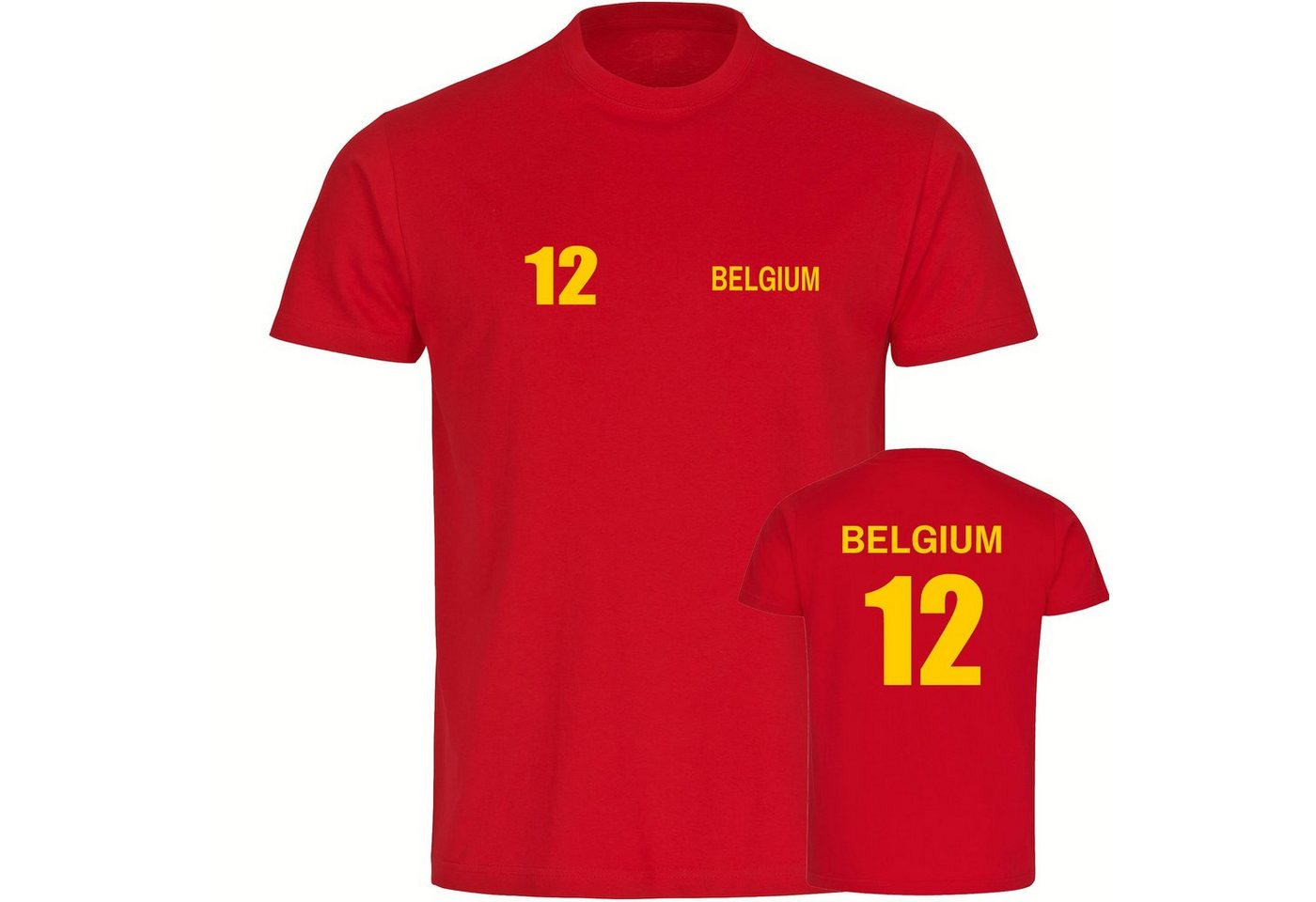 multifanshop T-Shirt Herren Belgium - Trikot 12 - Männer von multifanshop