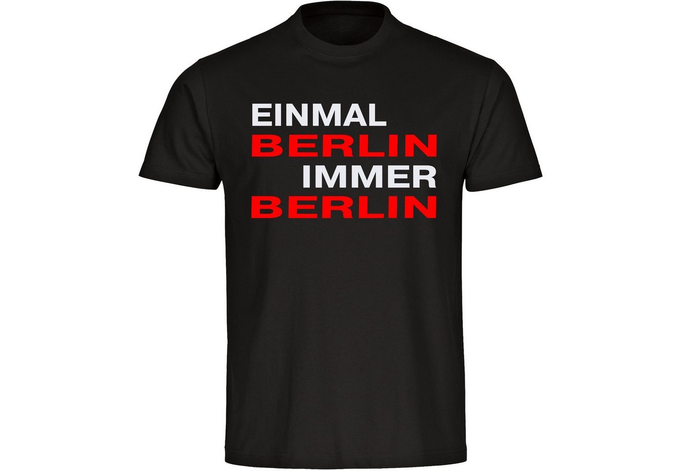 multifanshop T-Shirt Herren Berlin rot - Einmal Immer - Männer von multifanshop