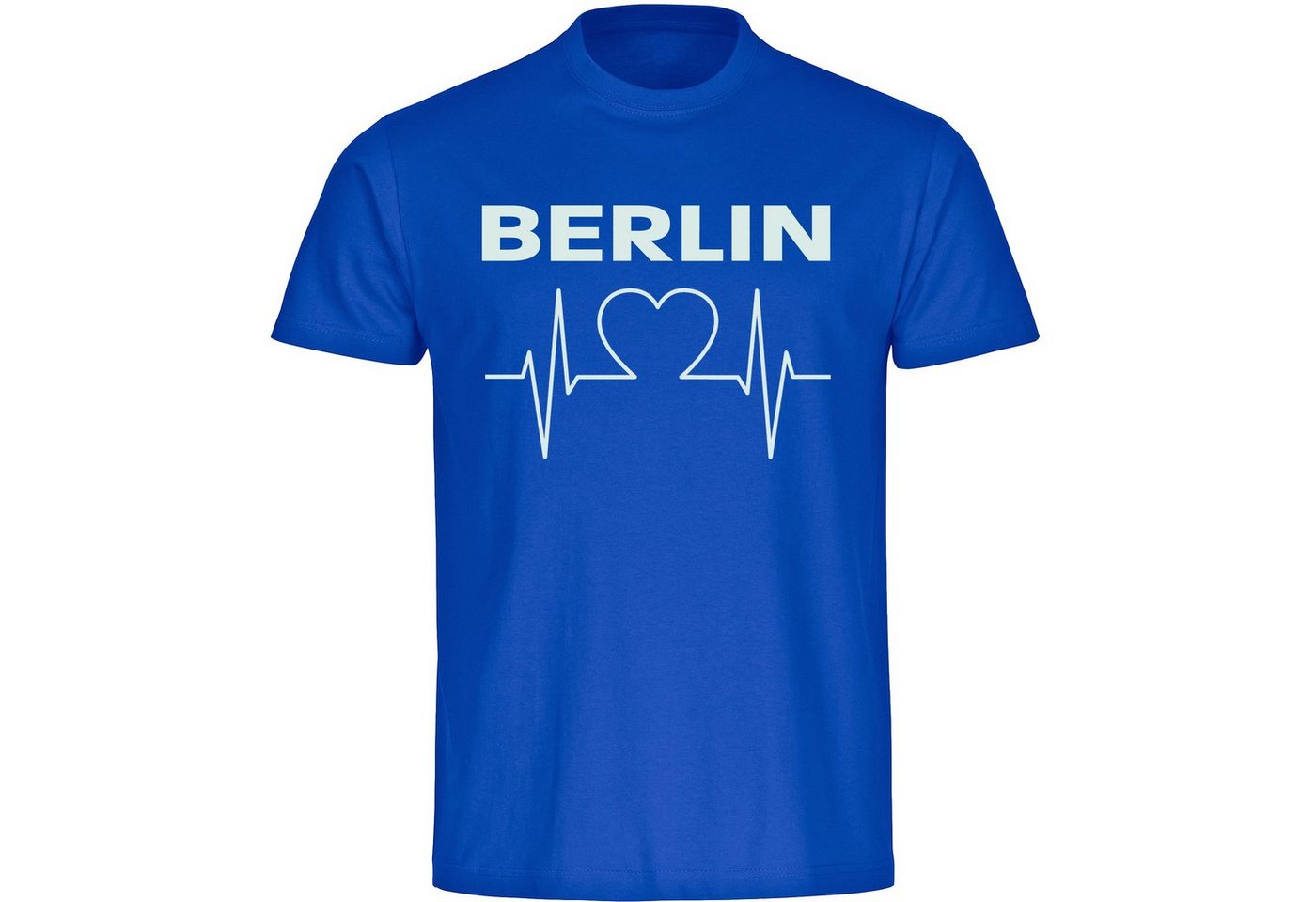 multifanshop T-Shirt Herren Berlin blau - Herzschlag - Männer von multifanshop