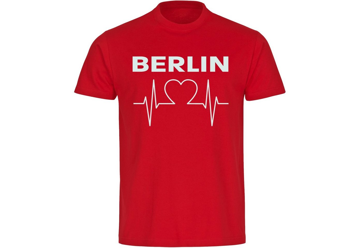 multifanshop T-Shirt Herren Berlin rot - Herzschlag - Männer von multifanshop