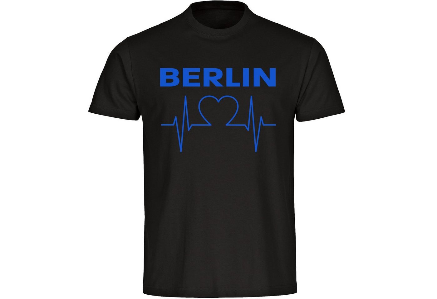 multifanshop T-Shirt Herren Berlin blau - Herzschlag - Männer von multifanshop