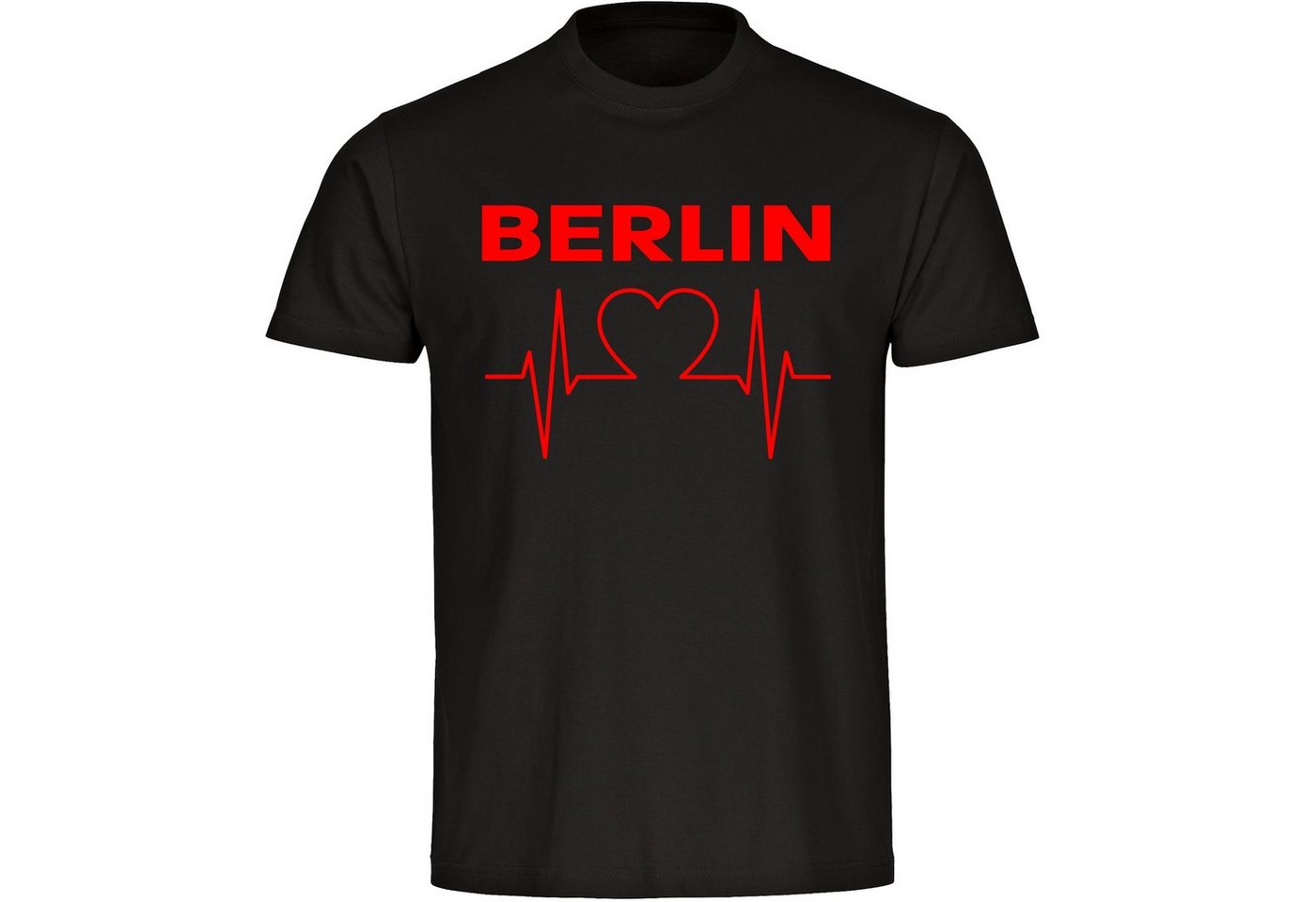 multifanshop T-Shirt Herren Berlin rot - Herzschlag - Männer von multifanshop