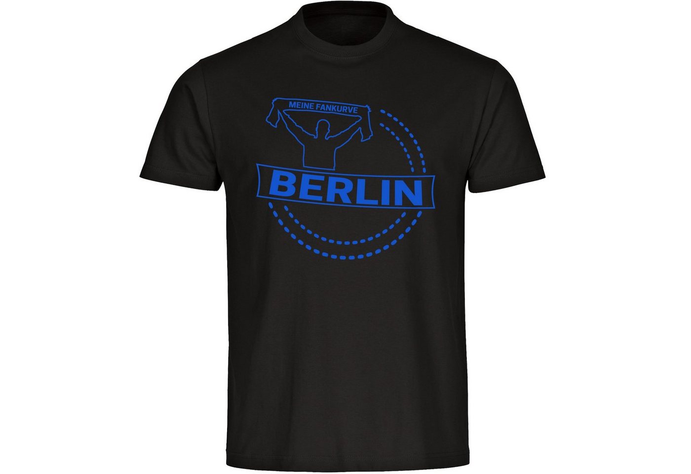 multifanshop T-Shirt Herren Berlin blau - Meine Fankurve - Männer von multifanshop