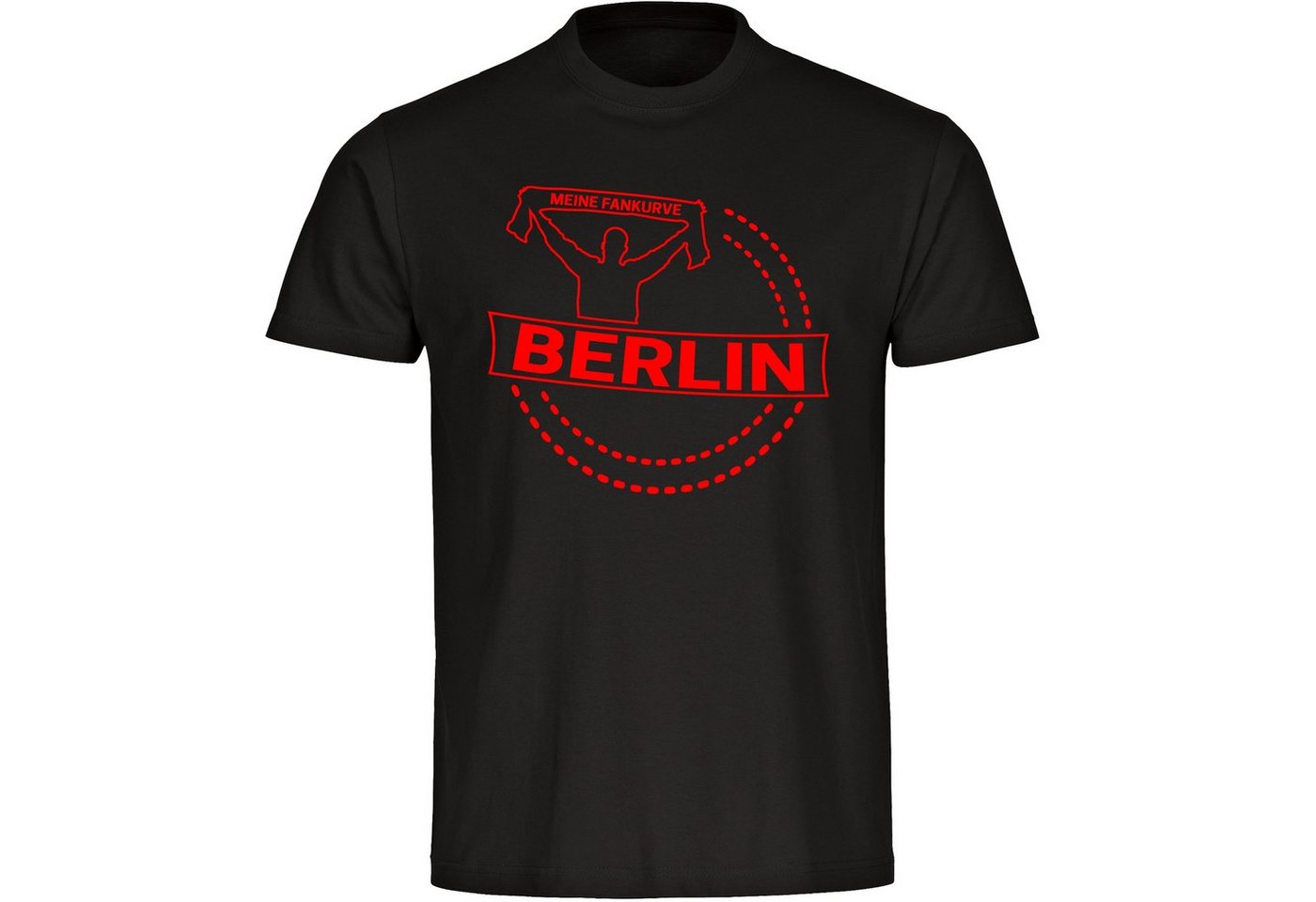 multifanshop T-Shirt Herren Berlin rot - Meine Fankurve - Männer von multifanshop