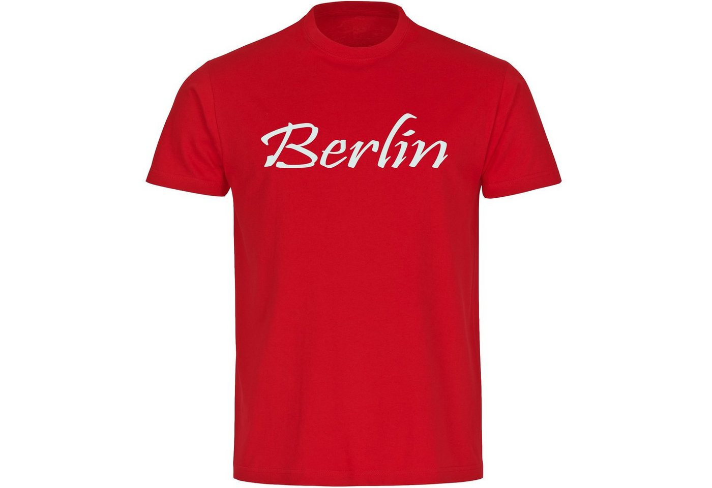 multifanshop T-Shirt Herren Berlin rot - Schriftzug - Männer von multifanshop