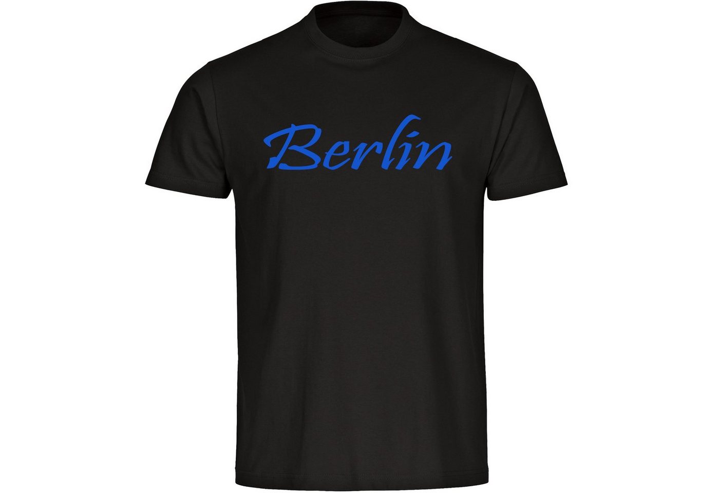 multifanshop T-Shirt Herren Berlin blau - Schriftzug - Männer von multifanshop