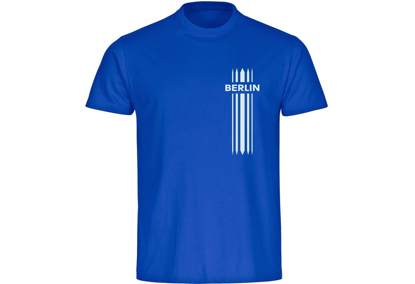 multifanshop T-Shirt Herren Berlin blau - Streifen - Männer von multifanshop