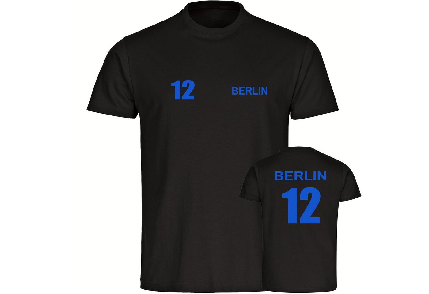 multifanshop T-Shirt Herren Berlin blau - Trikot 12 - Männer von multifanshop