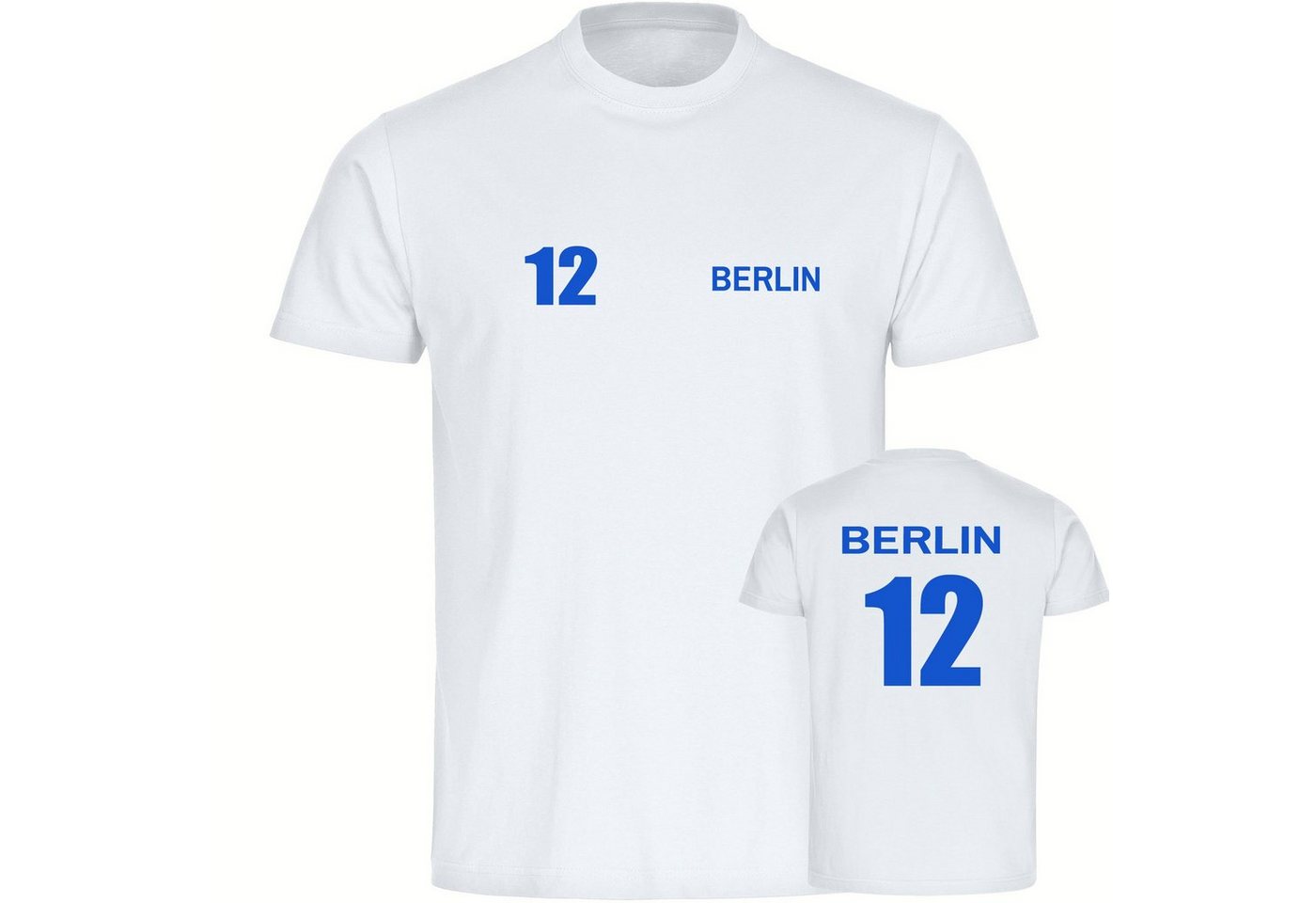 multifanshop T-Shirt Herren Berlin blau - Trikot 12 - Männer von multifanshop