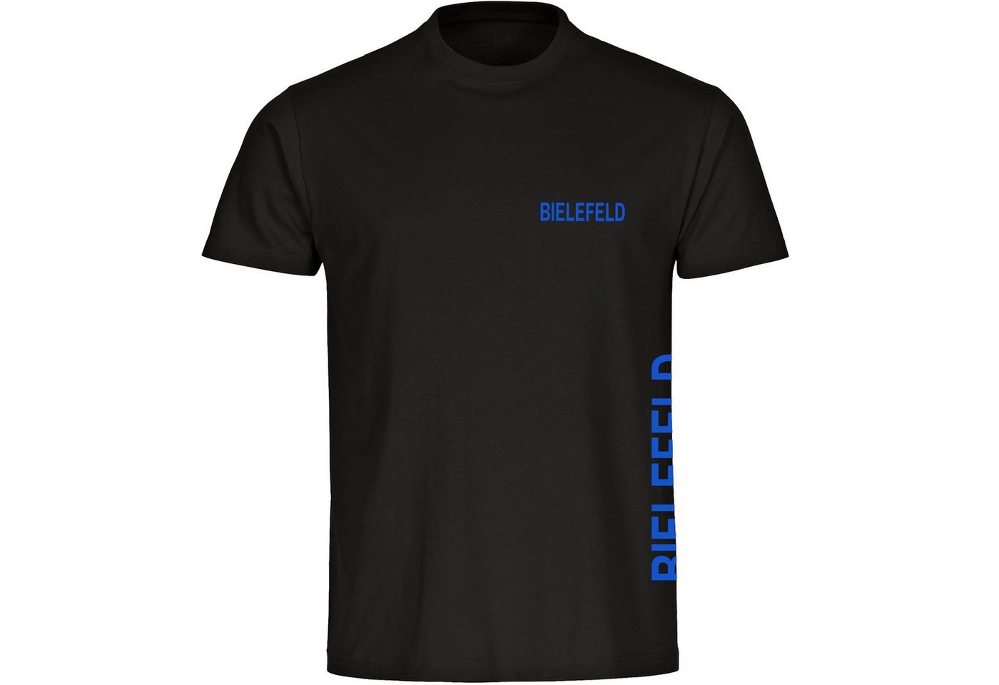 multifanshop T-Shirt Herren Bielefeld - Brust & Seite - Männer von multifanshop