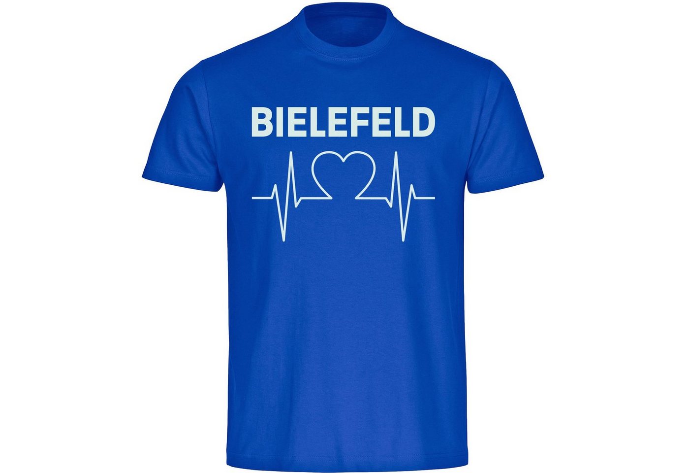 multifanshop T-Shirt Herren Bielefeld - Herzschlag - Männer von multifanshop