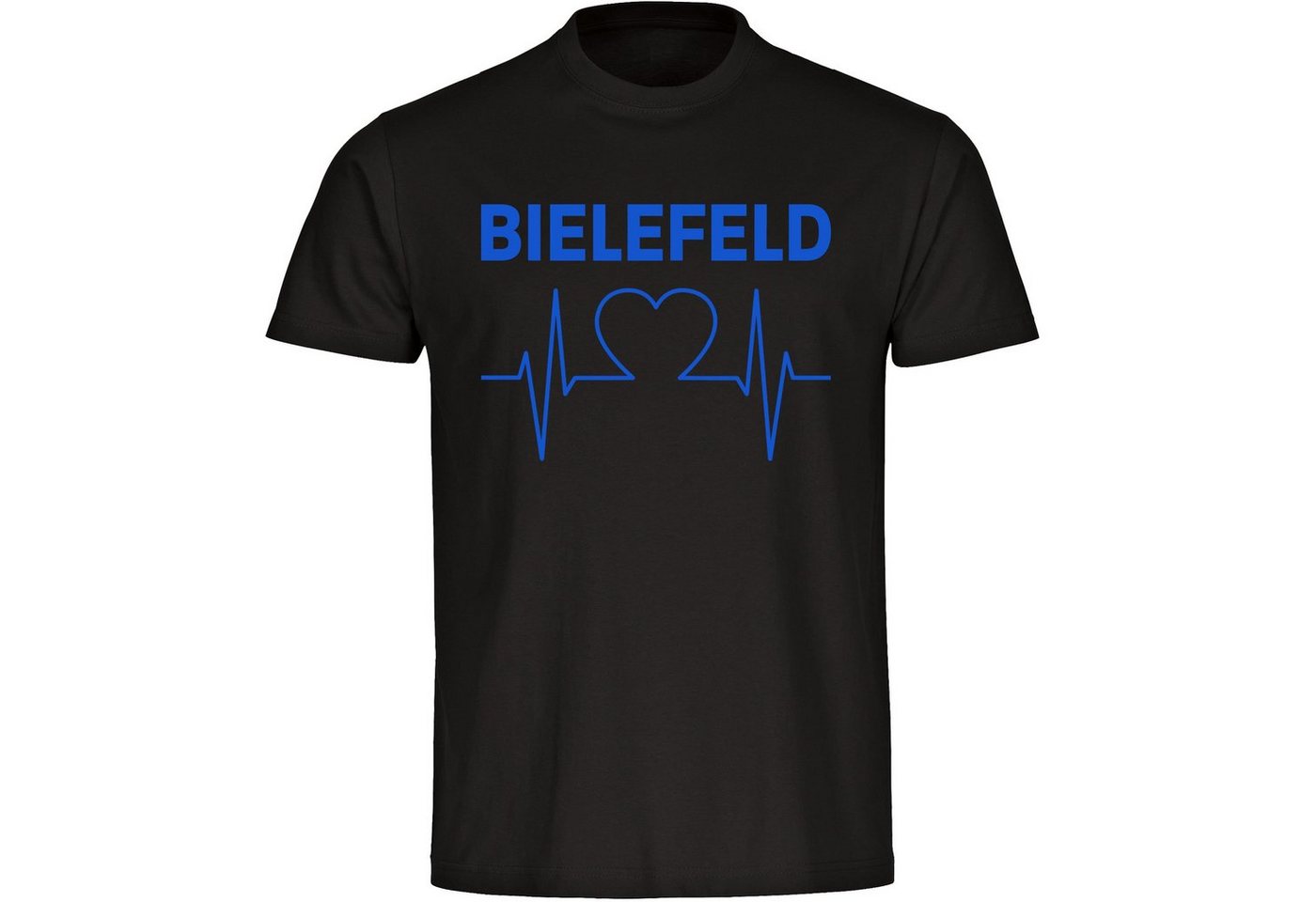 multifanshop T-Shirt Herren Bielefeld - Herzschlag - Männer von multifanshop
