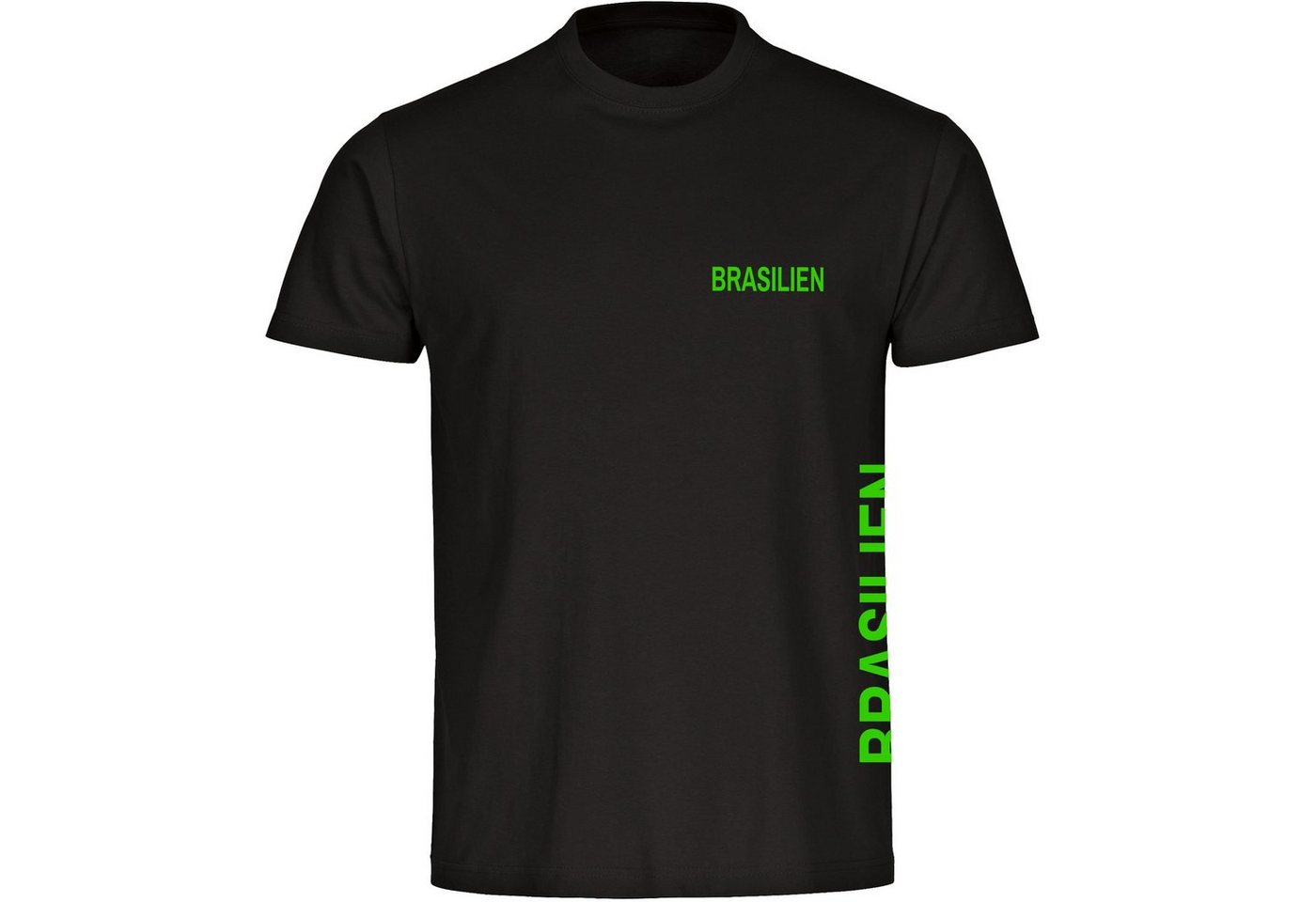 multifanshop T-Shirt Herren Brasilien - Brust & Seite - Männer von multifanshop