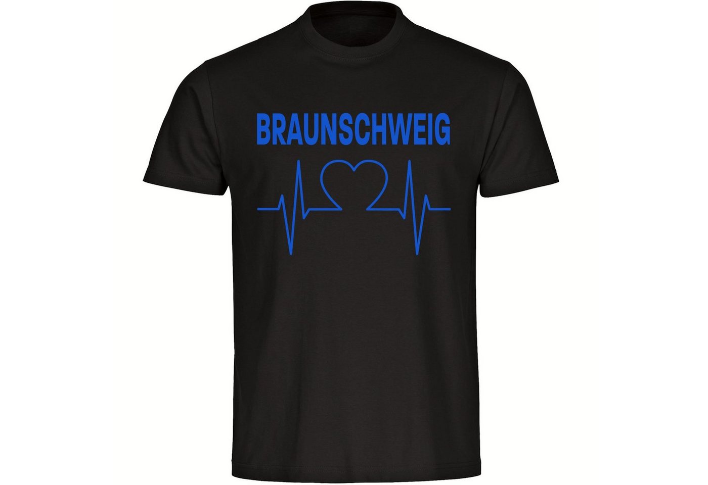 multifanshop T-Shirt Herren Braunschweig - Herzschlag - Männer von multifanshop