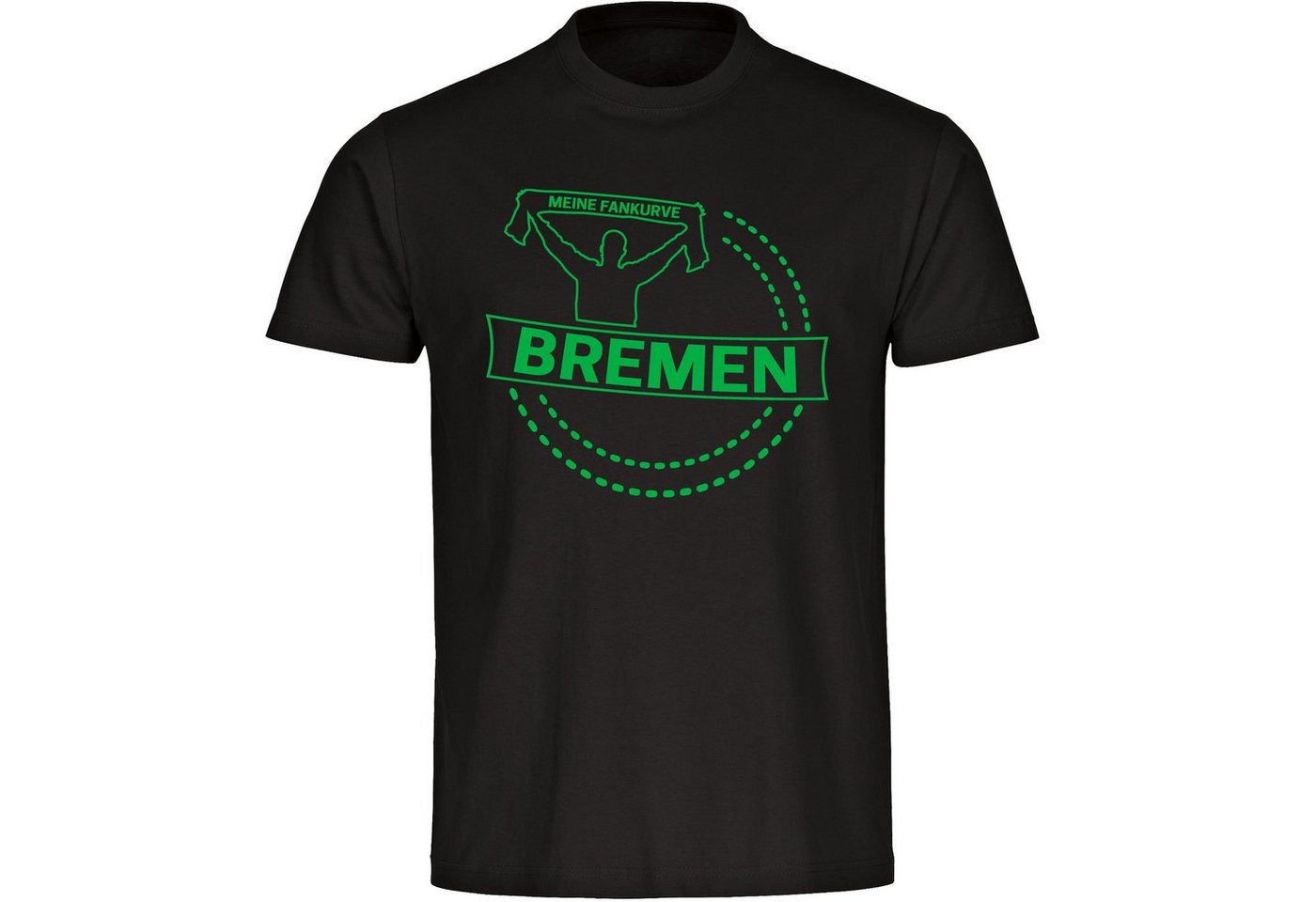 multifanshop T-Shirt Herren Bremen - Meine Fankurve - Männer von multifanshop