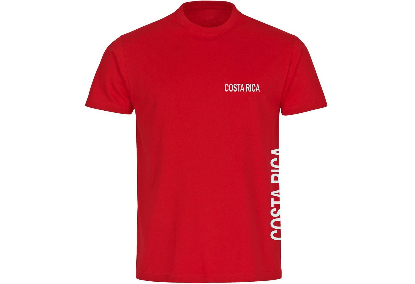 multifanshop T-Shirt Herren Costa Rica - Brust & Seite - Männer von multifanshop