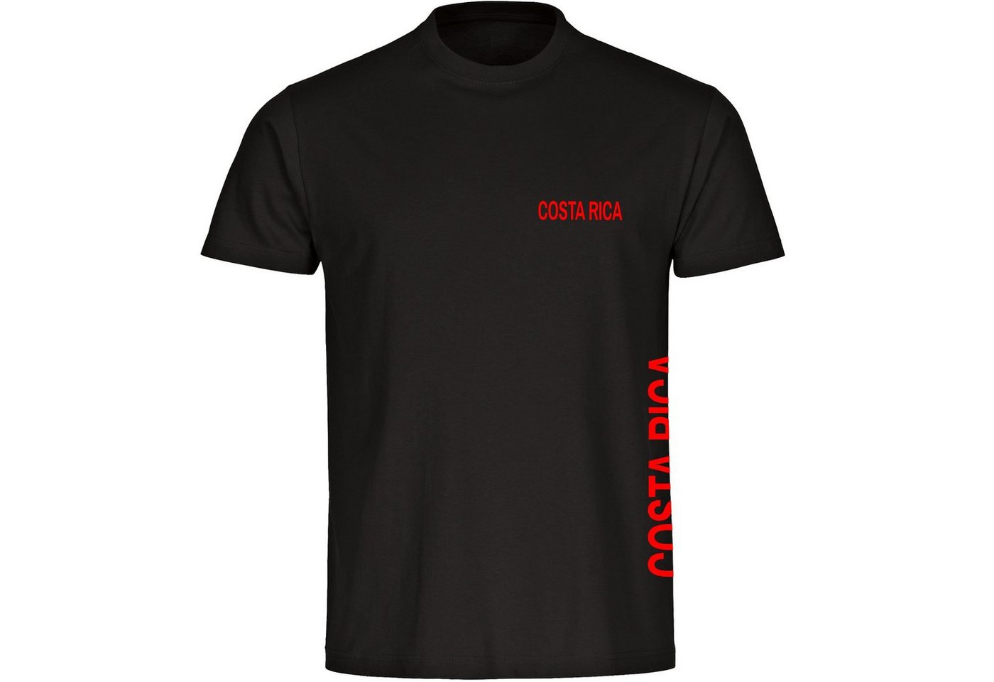 multifanshop T-Shirt Herren Costa Rica - Brust & Seite - Männer von multifanshop