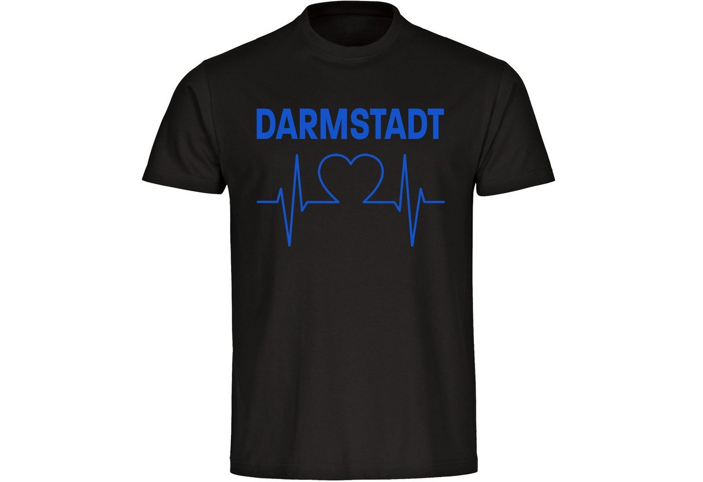 multifanshop T-Shirt Herren Darmstadt - Herzschlag - Männer von multifanshop