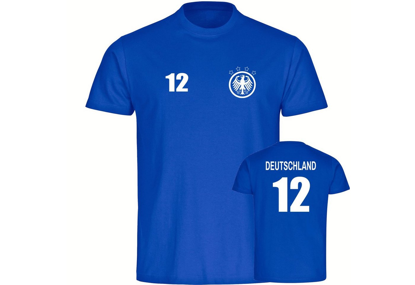 multifanshop T-Shirt Herren Deutschland - Adler Retro Trikot 12 - Männer von multifanshop