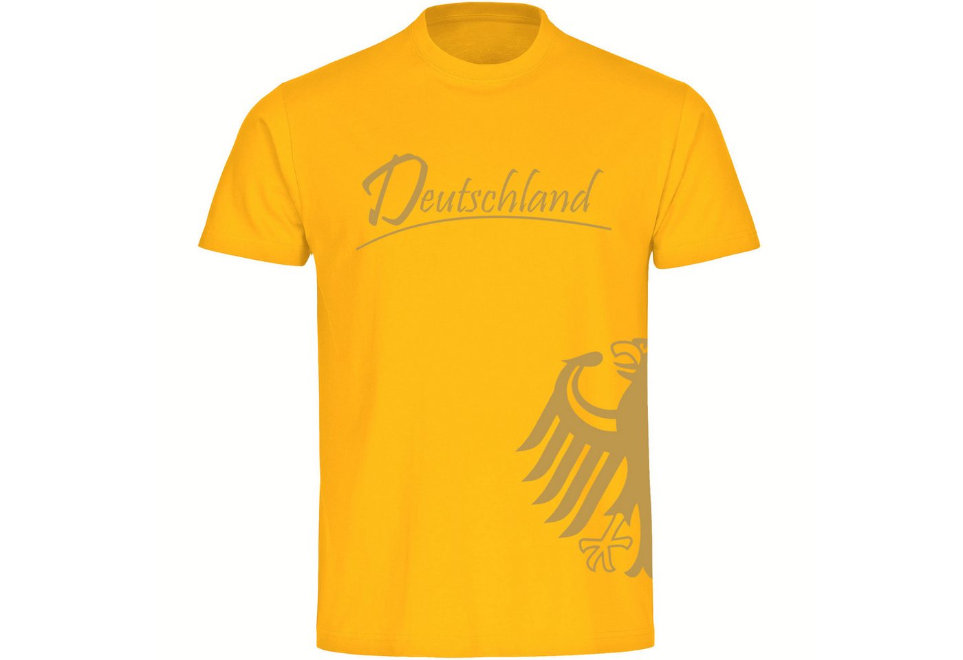 multifanshop T-Shirt Herren Deutschland - Adler seitlich Gold - Männer von multifanshop