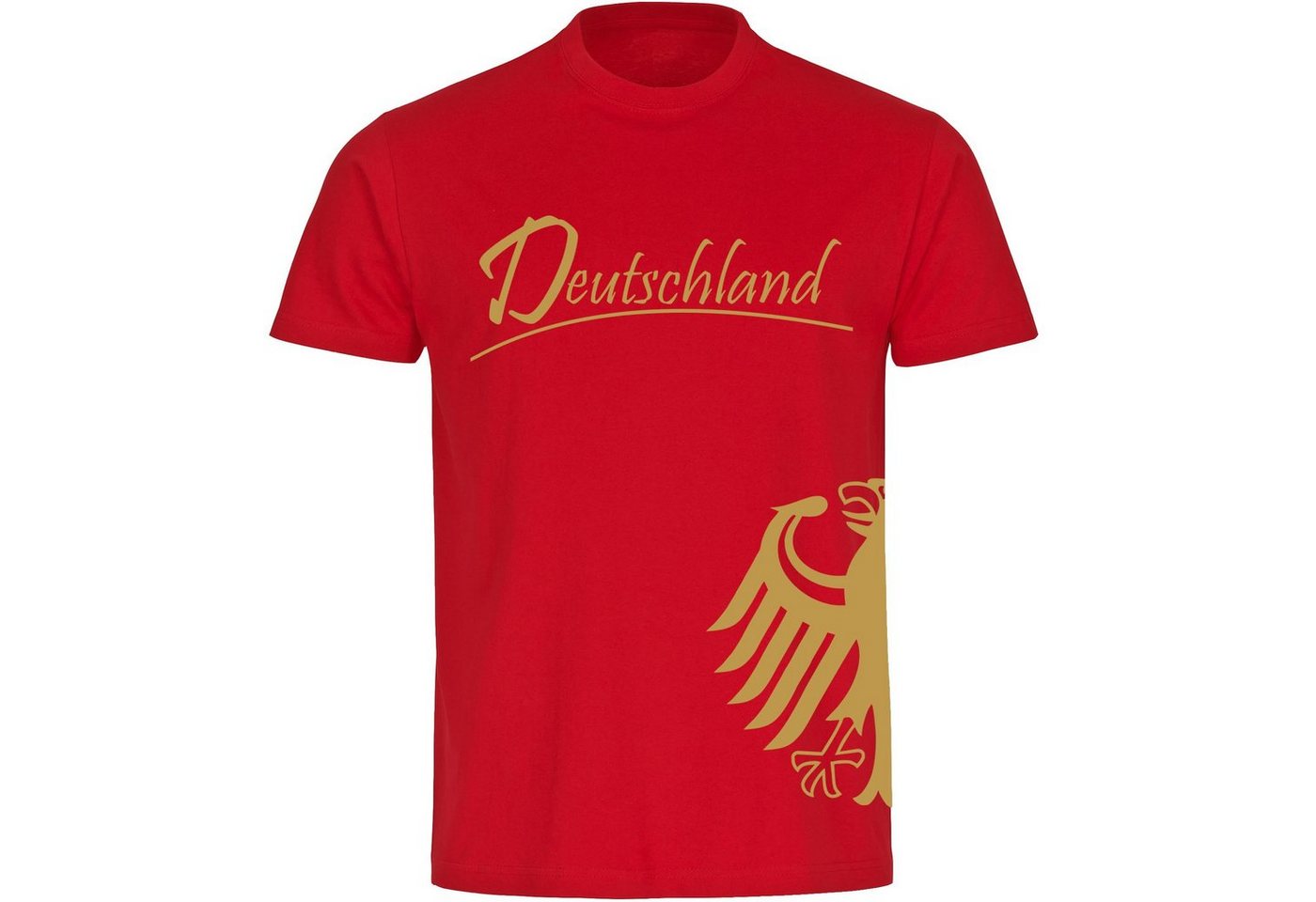 multifanshop T-Shirt Herren Deutschland - Adler seitlich Gold - Männer von multifanshop