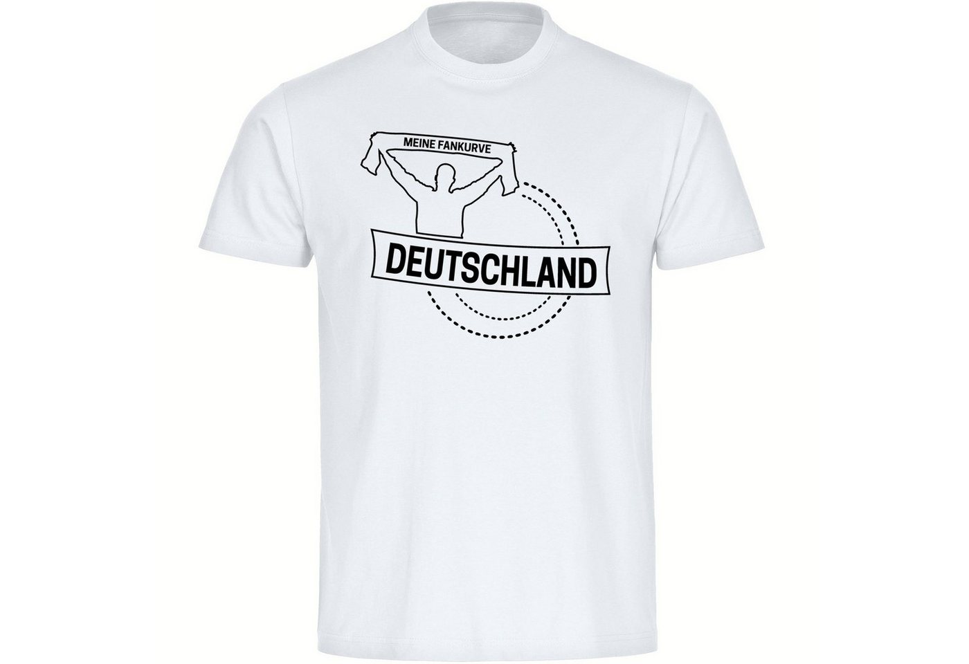 multifanshop T-Shirt Herren Deutschland - Meine Fankurve - Männer von multifanshop