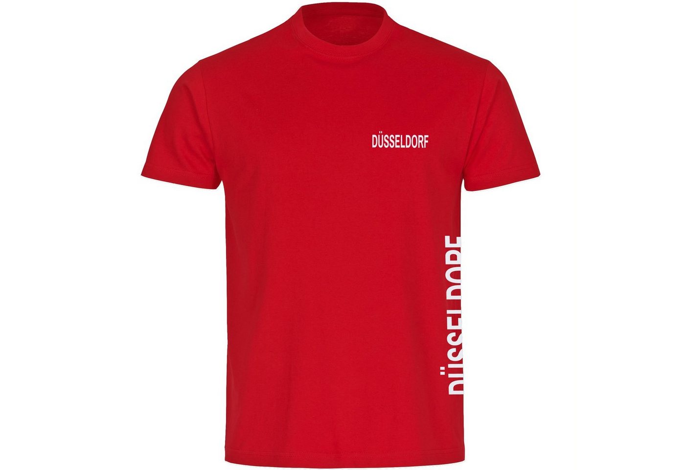 multifanshop T-Shirt Herren Düsseldorf - Brust & Seite - Männer von multifanshop