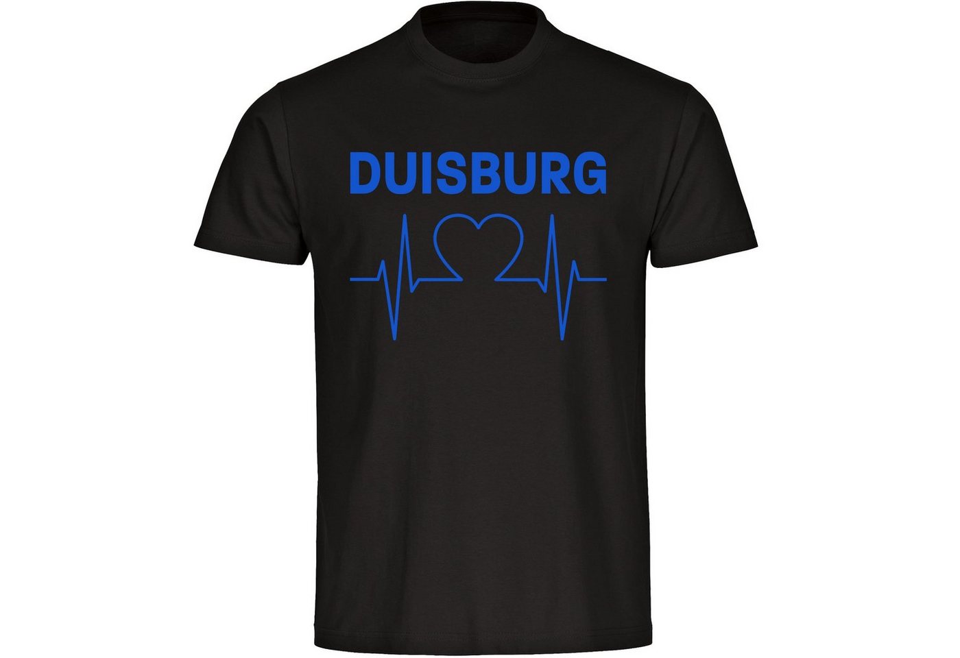 multifanshop T-Shirt Herren Duisburg - Herzschlag - Männer von multifanshop