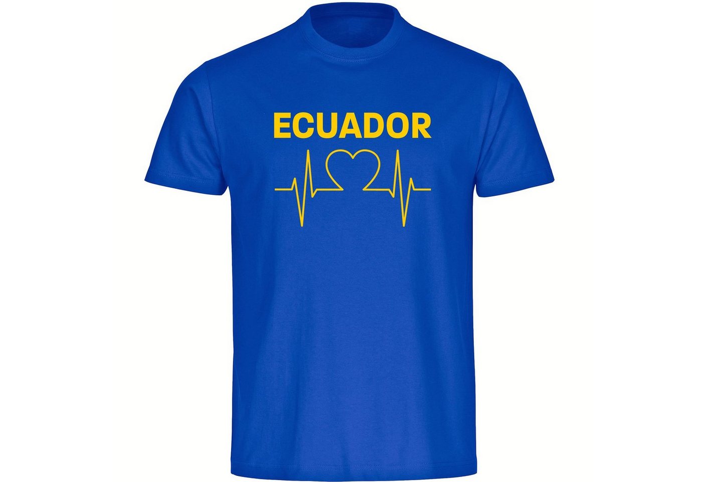 multifanshop T-Shirt Herren Ecuador - Herzschlag - Männer von multifanshop