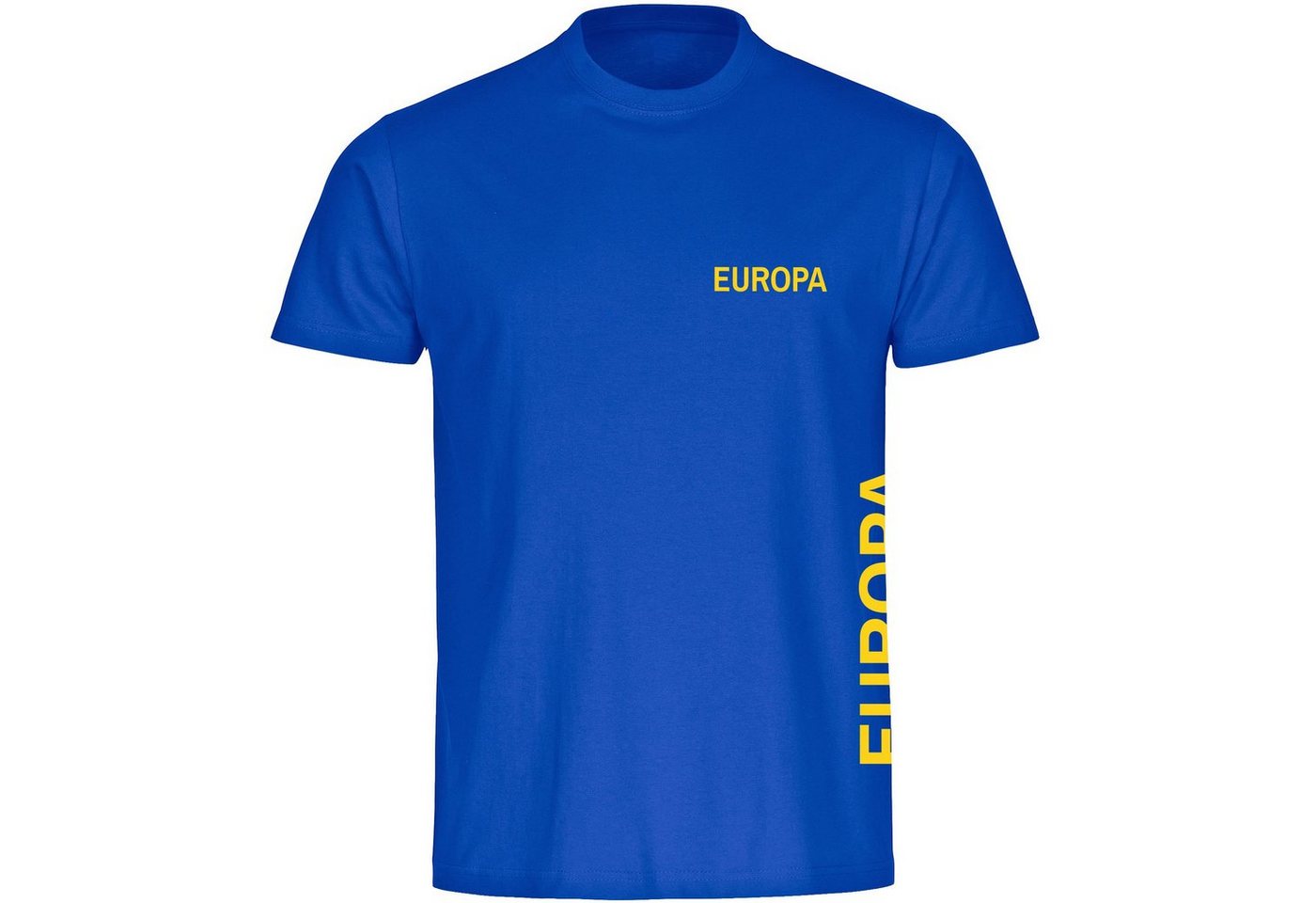 multifanshop T-Shirt Herren Europa - Brust & Seite - Männer von multifanshop