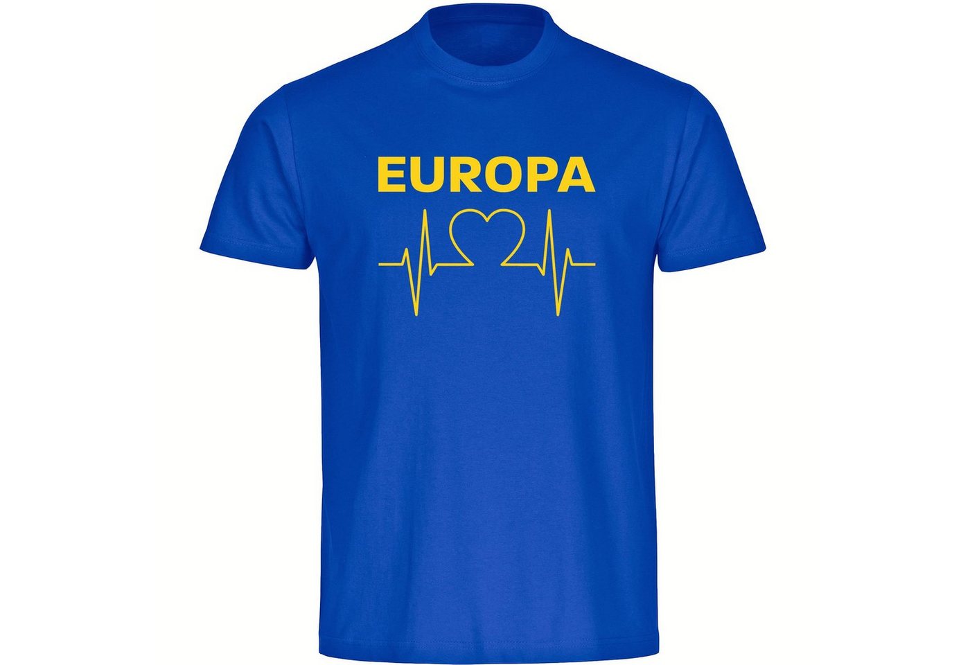 multifanshop T-Shirt Herren Europa - Herzschlag - Männer von multifanshop