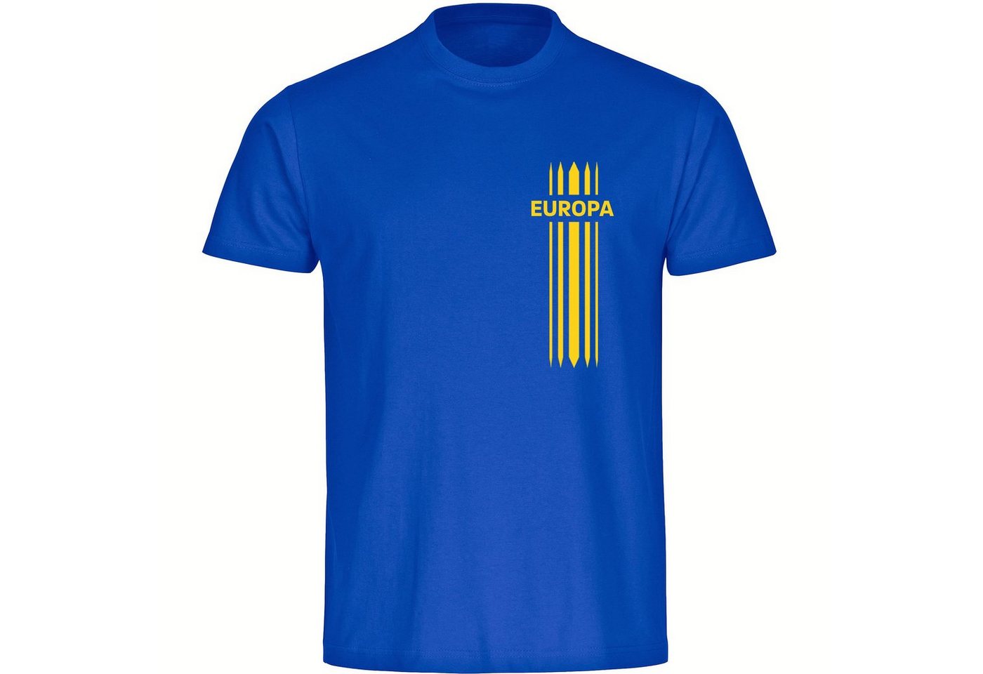 multifanshop T-Shirt Herren Europa - Streifen - Männer von multifanshop