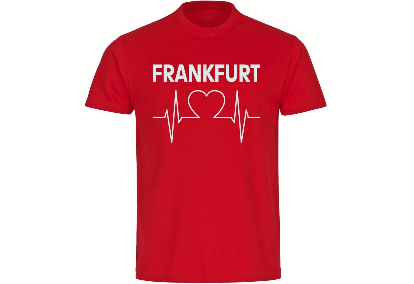 multifanshop T-Shirt Herren Frankfurt - Herzschlag - Männer von multifanshop