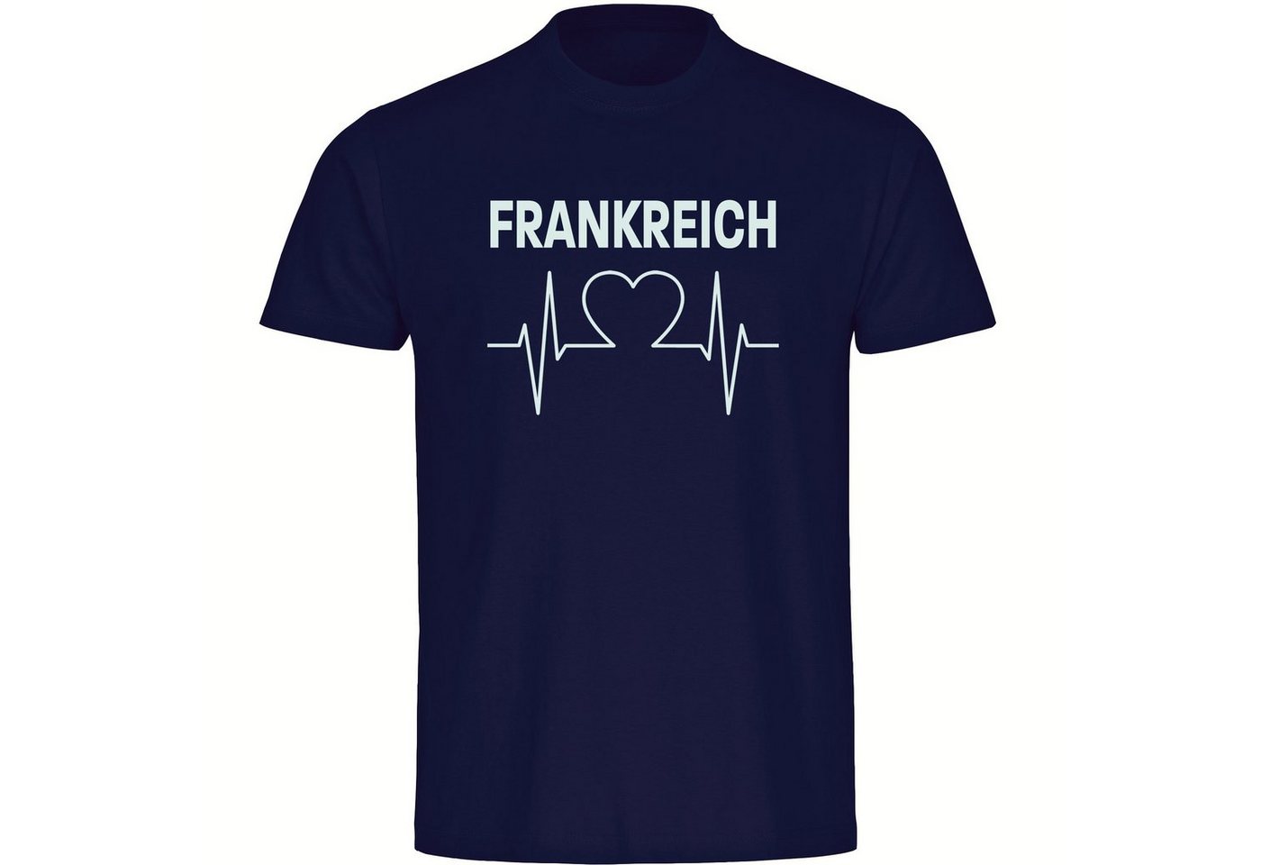 multifanshop T-Shirt Herren Frankreich - Herzschlag - Männer von multifanshop