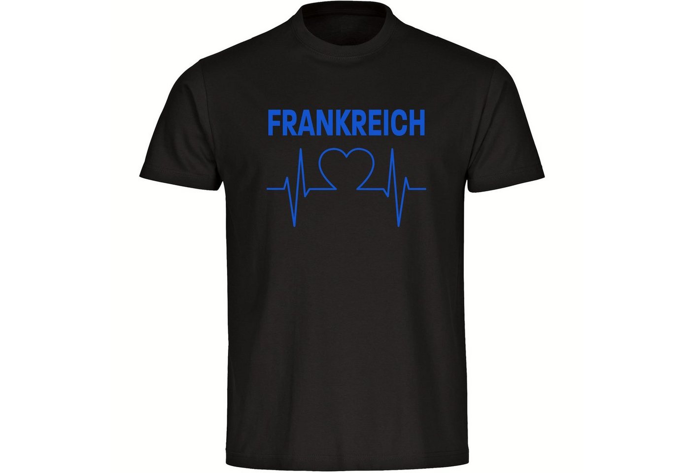 multifanshop T-Shirt Herren Frankreich - Herzschlag - Männer von multifanshop