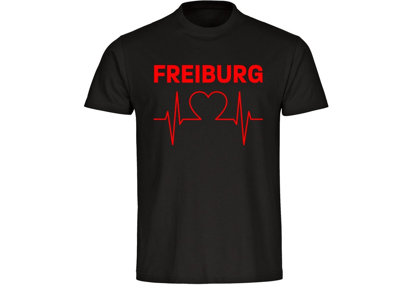 multifanshop T-Shirt Herren Freiburg - Herzschlag - Männer von multifanshop