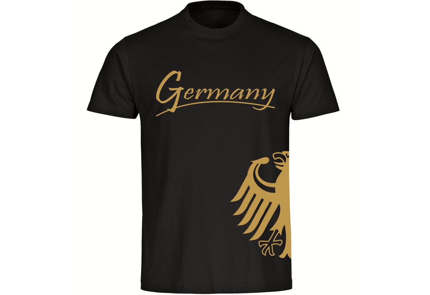 multifanshop T-Shirt Herren Germany - Adler seitlich Gold - Männer von multifanshop