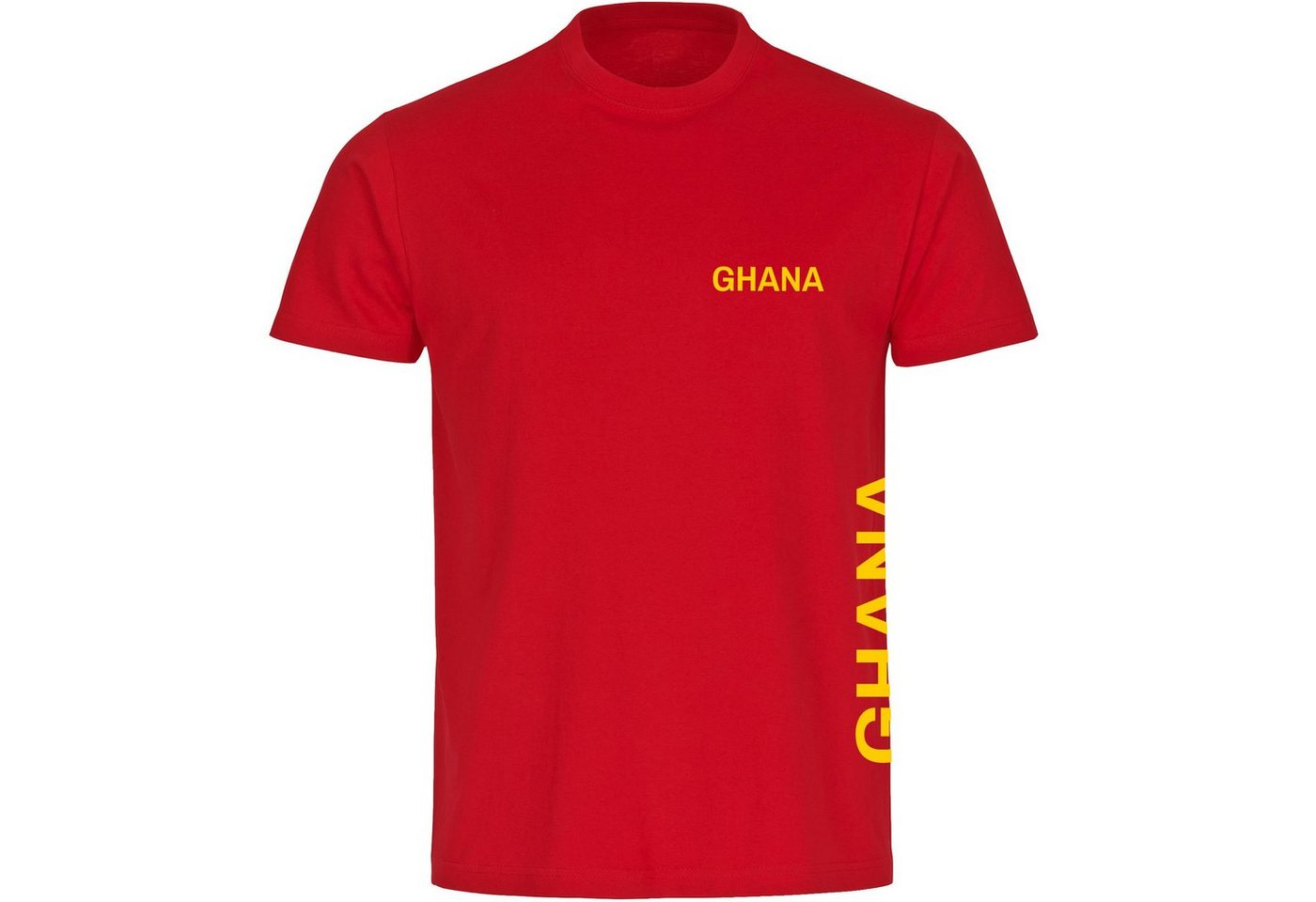 multifanshop T-Shirt Herren Ghana - Brust & Seite - Männer von multifanshop