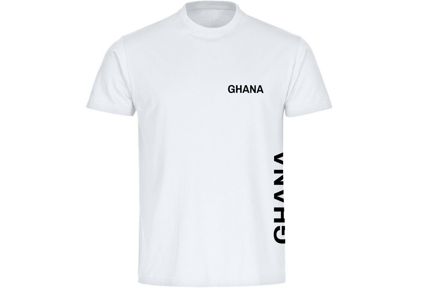 multifanshop T-Shirt Herren Ghana - Brust & Seite - Männer von multifanshop