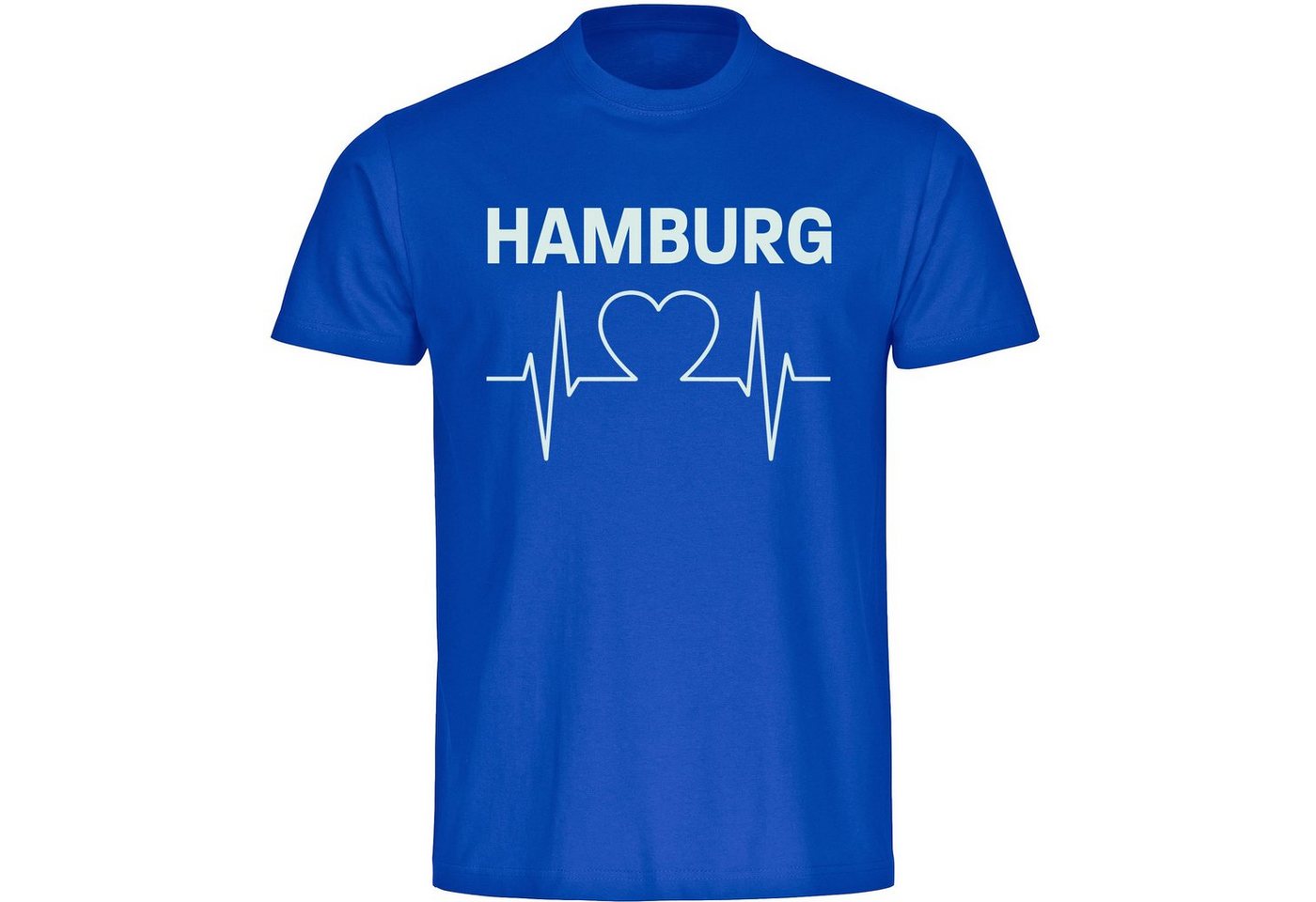 multifanshop T-Shirt Herren Hamburg - Herzschlag - Männer von multifanshop